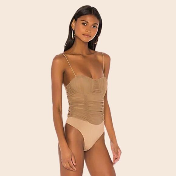 Albany Bodysuit in Taupe Brown Size XS - Picture 3 of 16